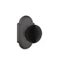 Emtek - Passage, Wrought Steel No.1 Rosette, Madison Black Knob, FBS - Flat Black Steel