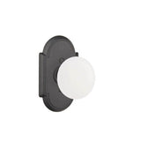 Emtek - Passage, Wrought Steel No.1 Rosette, Madison Ivory Knob, FBS - Flat Black Steel