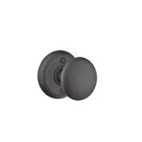 Emtek - Passage, Wrought Steel No.2 Rosette, Jamestown Knob, FBS - Flat Black Steel