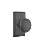 Emtek - Dummy, Wrought Steel No.3 Rosette, Jamestown Knob, FBS - Flat Black Steel