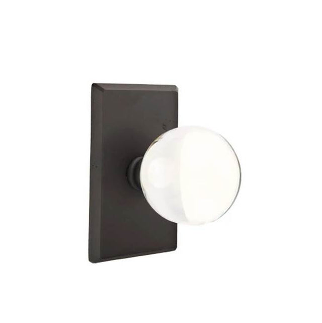 Emtek - Dummy, No.3 Rosette, Bristol Knob, FB - Flat Black Bronze Patina