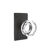 Emtek - Concealed, Privacy, No.3 Rosette, Lowell Crystal Knob, MB - Medium Bronze Patina