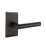 Emtek - Passage, No.3 Rosette, Mariposa Lever, LH, FB - Flat Black Bronze Patina