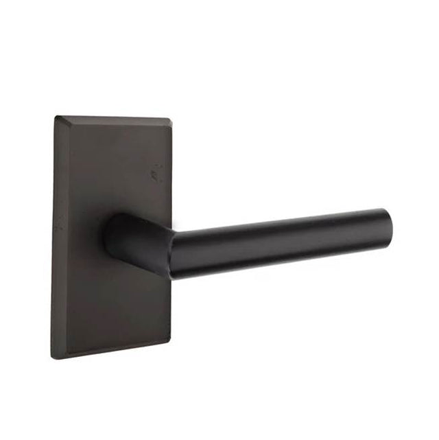 Emtek - Concealed, Passage, No.3 Rosette, Mariposa Lever, FB - Flat Black Bronze Patina