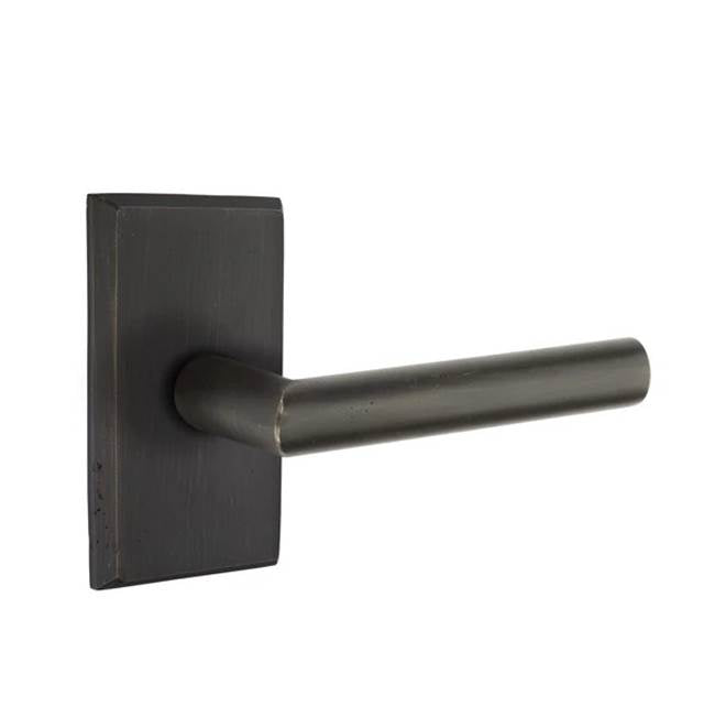 Emtek - Passage, No.3 Rosette, Mariposa Lever, LH, MB - Medium Bronze Patina
