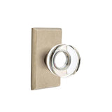 Emtek - Concealed, Passage, No.3 Rosette, Modern Disc Crystal Knob, TWB - Tumbled White Bronze