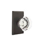 Emtek - Concealed, Passage, No.3 Rosette, Old Town Clear Knob, FB - Flat Black Bronze Patina