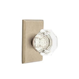 Emtek - Concealed, Passage, No.3 Rosette, Old Town Clear Knob, TWB - Tumbled White Bronze