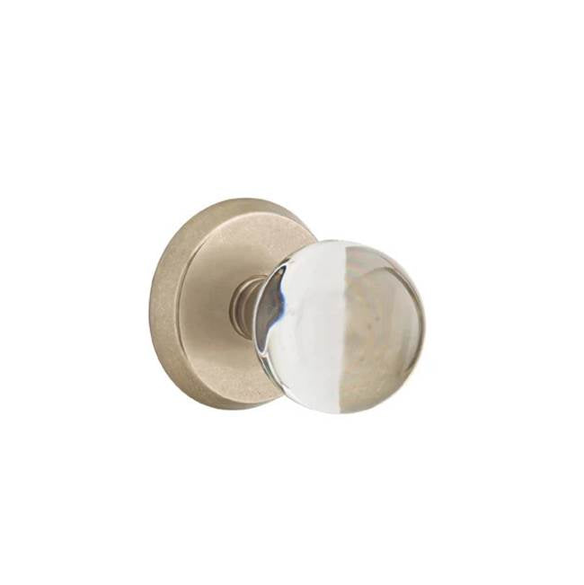 Emtek - Concealed, Privacy, No.2 Rosette, Bristol Knob, TWB - Tumbled White Bronze