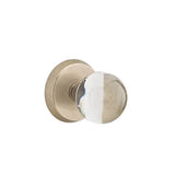 Emtek - Concealed, Privacy, No.2 Rosette, Bristol Knob, TWB - Tumbled White Bronze