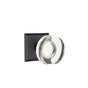 Emtek - Privacy, No.6 Rosette, Modern Disc Crystal Knob, FB - Flat Black Bronze Patina