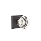 Emtek - Passage, No.6 Rosette, Old Town Clear Knob, FB - Flat Black Bronze Patina