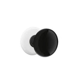 Emtek - Passage, Porcelain Rosette, Ebony Knob, US19 - Flat Black
