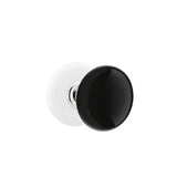 Emtek - Dummy, Porcelain Rosette, Ebony Knob, US26 - Polished Chrome