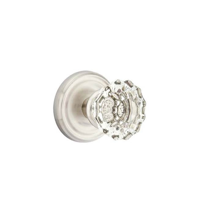Emtek - Dummy, Regular Rosette, Astoria Crystal Knob, US15 - Satin Nickel