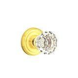 Emtek - Passage, Regular Rosette, Astoria Crystal Knob, US3 Lifetime - Polished Brass