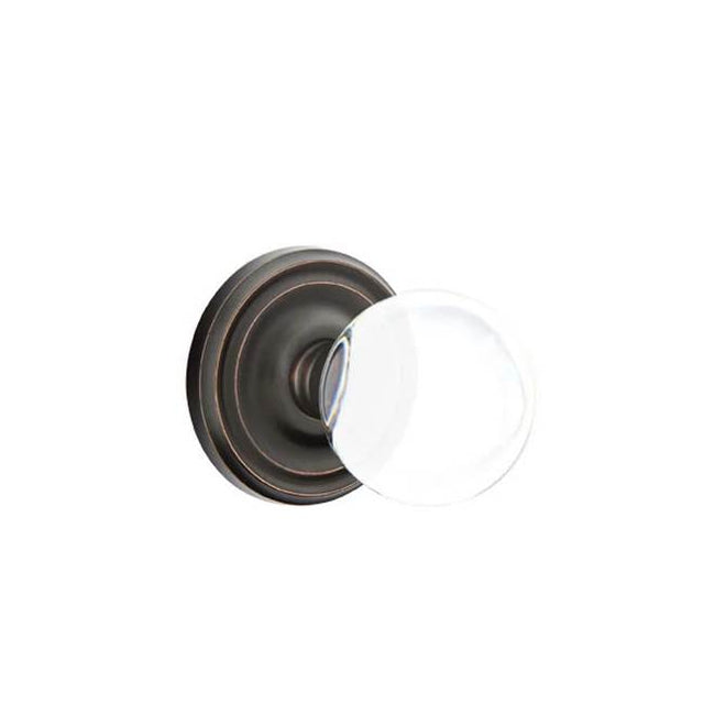 Emtek - Dummy, Regular Rosette, Bristol Crystal Knob, US10B - Oil Rubbed Bronze