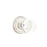 Emtek - Dummy, Regular Rosette, Bristol Crystal Knob, US14 - Polished Nickel