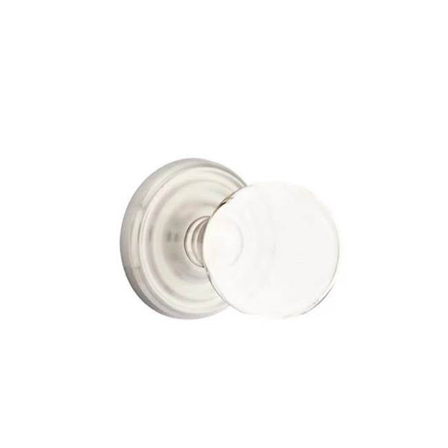 Emtek - Dummy, Regular Rosette, Bristol Crystal Knob, US15 - Satin Nickel