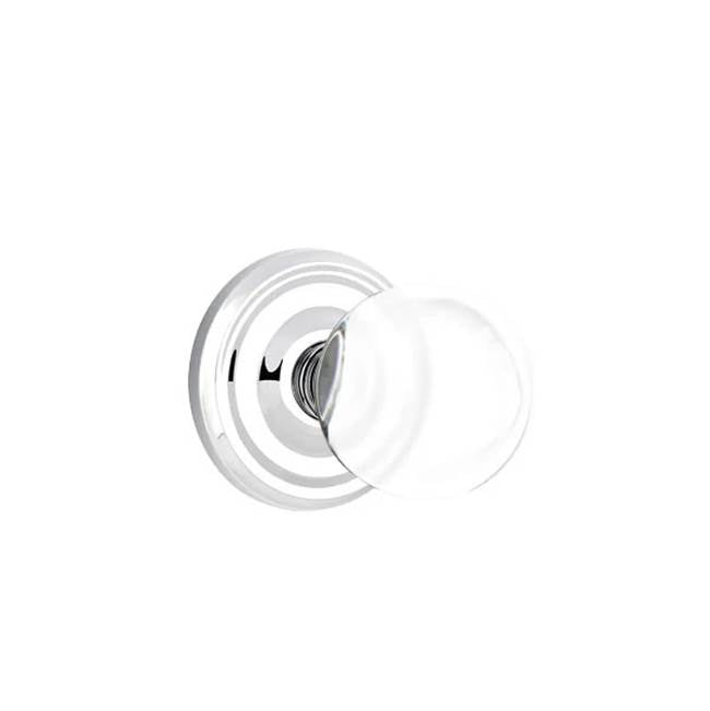 Emtek - Dummy, Regular Rosette, Bristol Crystal Knob, US26 - Polished Chrome