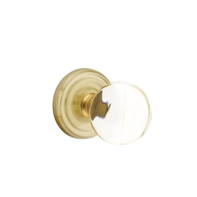 Emtek - Dummy, Regular Rosette, Bristol Crystal Knob, US4 - Satin Brass
