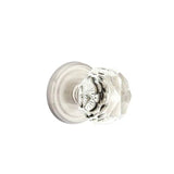 Emtek - Concealed, Passage, Regular Rosette, Diamond Crystal Knob, US15 - Satin Nickel