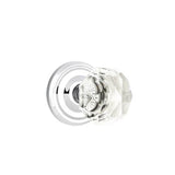 Emtek - Concealed, Privacy, Regular Rosette, Diamond Crystal Knob, US26 - Polished Chrome