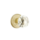 Emtek - Concealed, Privacy, Regular Rosette, Diamond Crystal Knob, US4 - Satin Brass
