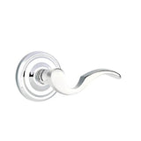Emtek - Privacy, Regular Rosette, Cortina Lever, LH, US26 - Polished Chrome