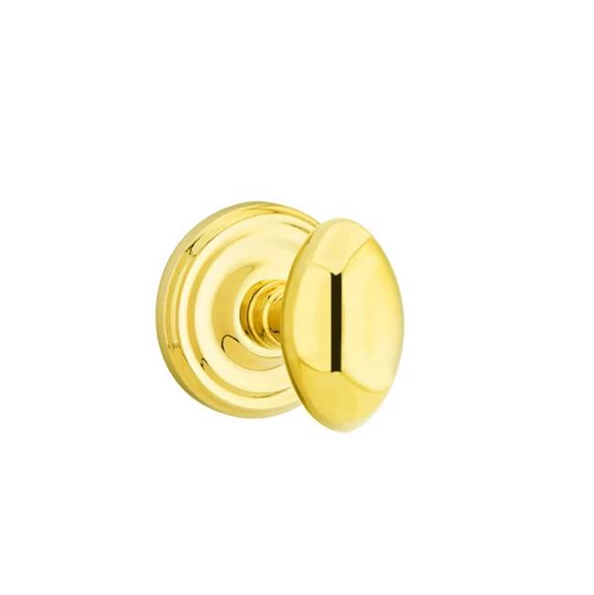 Emtek - Dummy, Regular Rosette, Egg Knob, US3 Lifetime - Polished Brass