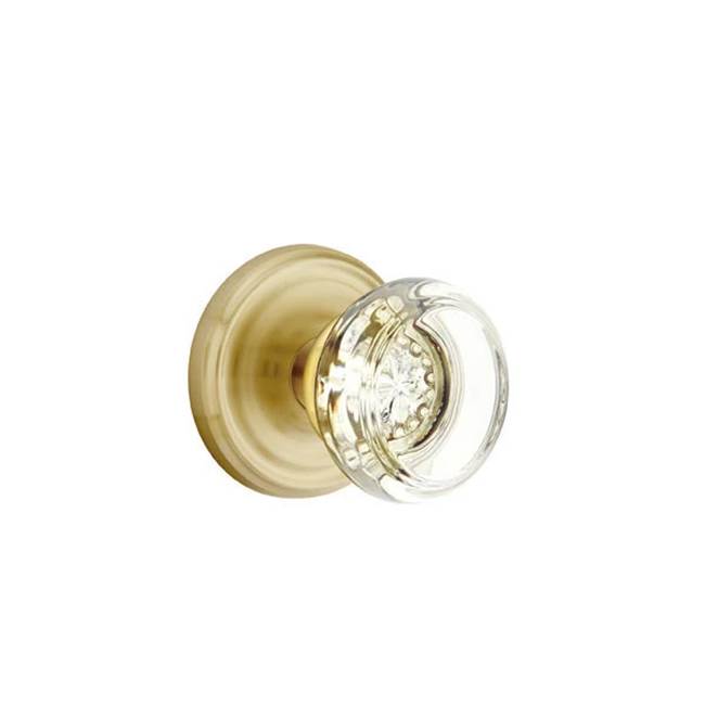 Emtek - Concealed, Passage, Regular Rosette, Georgetown Crystal Knob, US4 - Satin Brass
