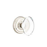 Emtek - Dummy, Regular Rosette, Hampton Crystal Knob, US14 - Polished Nickel