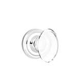 Emtek - Concealed, Privacy, Regular Rosette, Hampton Knob, US26 - Polished Chrome