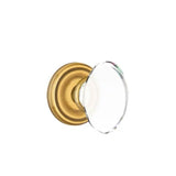 Emtek - Privacy, Regular Rosette, Hampton Crystal Knob, US7 - French Antique