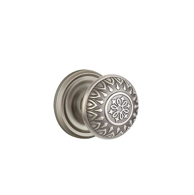 Emtek - Concealed, Passage, Regular Rosette, Lancaster Knob, US15A - Pewter