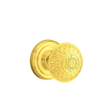 Emtek - Passage, Regular Rosette, Lancaster Knob, US3NL - Unlacquered Brass