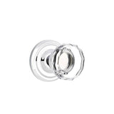 Emtek - Privacy, Regular Rosette, Lowell Crystal Knob, US26 - Polished Chrome