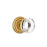 Emtek - Privacy, Regular Rosette, Lowell Crystal Knob, US7 - French Antique
