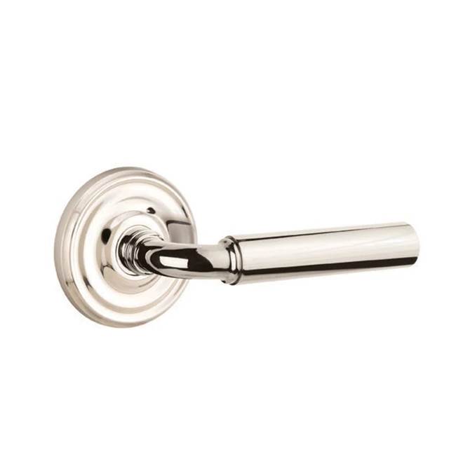 Emtek - Privacy, Regular Rosette, Manning Lever, RH, US14 - Polished Nickel