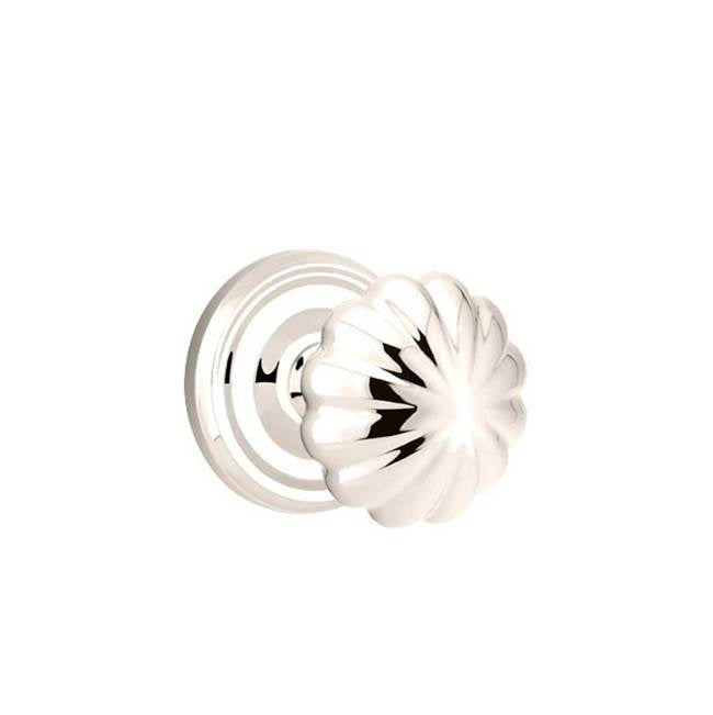 Emtek - Privacy, Regular Rosette, Melon Knob, US14 - Polished Nickel