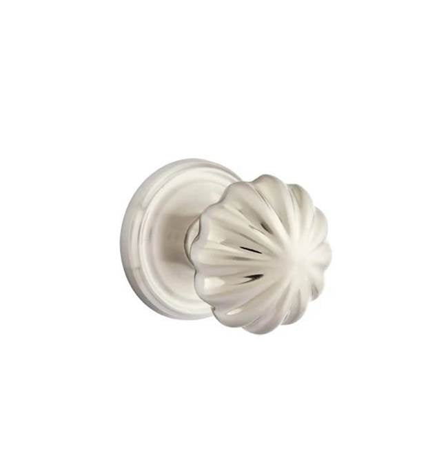 Emtek - Privacy, Regular Rosette, Melon Knob, US15 - Satin Nickel