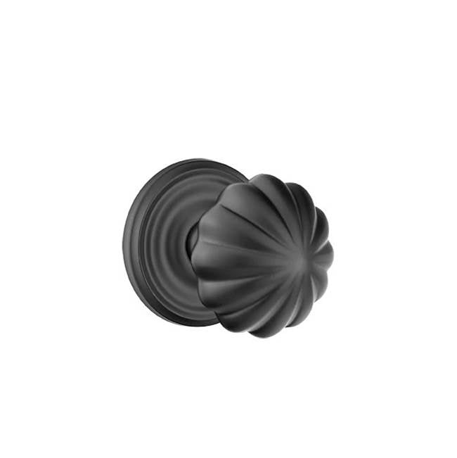 Emtek - Privacy, Regular Rosette, Melon Knob, US19 - Flat Black