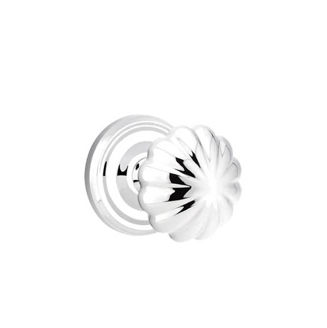 Emtek - Privacy, Regular Rosette, Melon Knob, US26 - Polished Chrome