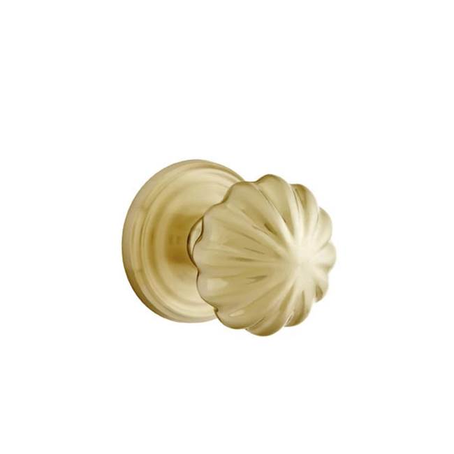 Emtek - Privacy, Regular Rosette, Melon Knob, US4 - Satin Brass