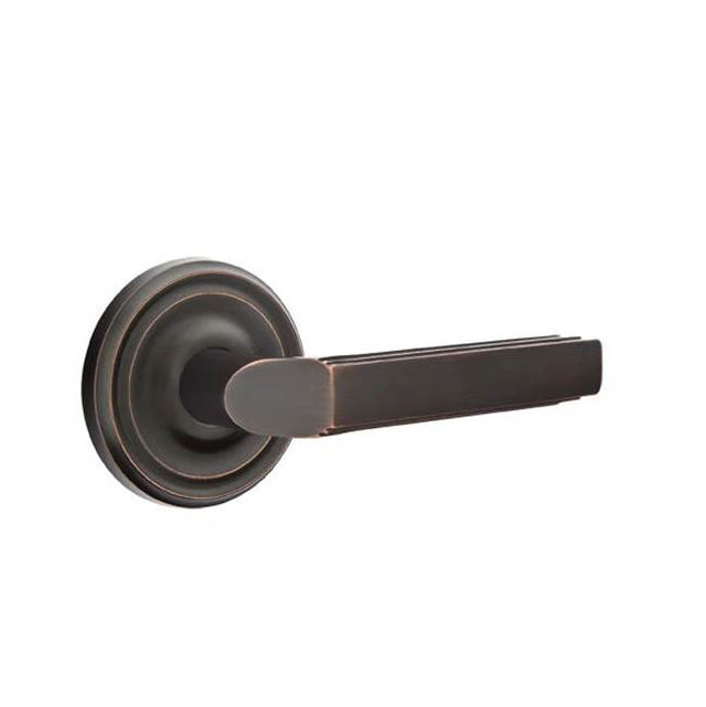 Emtek - Concealed, Privacy, Regular Rosette, Milano Lever, US10B - Oil Rubbed Bronze