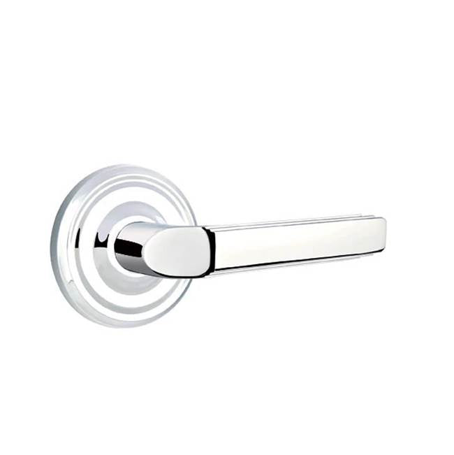 Emtek - Dummy, Regular Rosette, Milano Lever, US26 - Polished Chrome