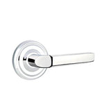 Emtek - Concealed, Privacy, Regular Rosette, Milano Lever, US26 - Polished Chrome