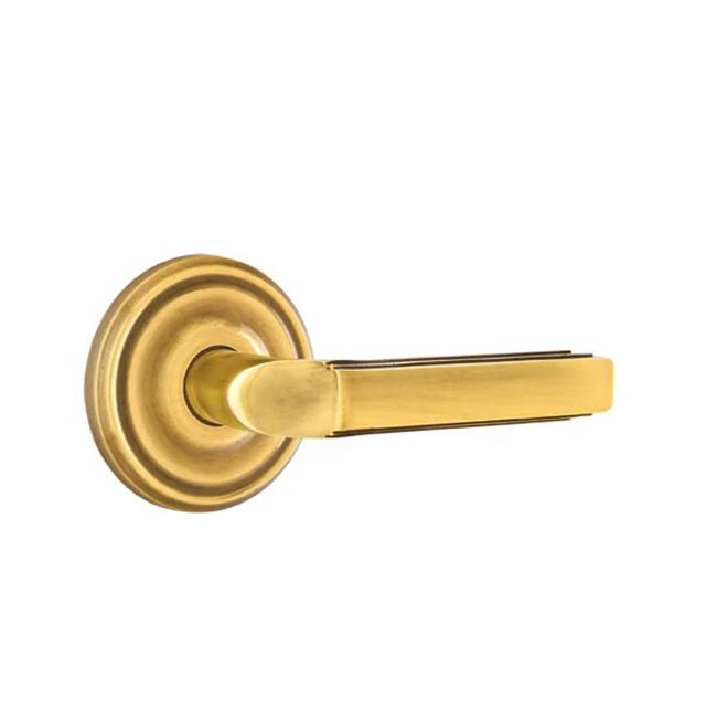 Emtek - Concealed, Privacy, Regular Rosette, Milano Lever, US7 - French Antique