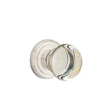 Emtek - Concealed, Privacy, Regular Rosette, Providence Crystal Knob, US15 - Satin Nickel
