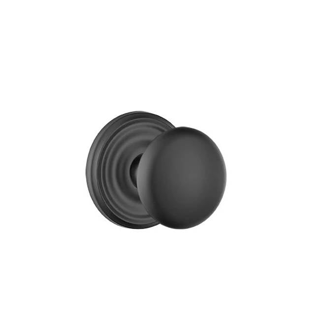 Emtek - Concealed, Privacy, Regular Rosette, Providence Knob, US19 - Flat Black